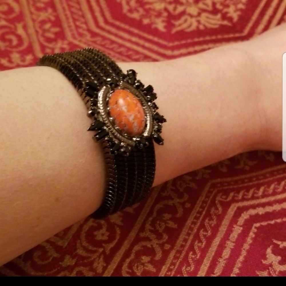 Dannijo bracelet with orange/black stones Nwt